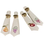 Fruitful Embroidered Oatmeal Dining Table Linens Set Of 4 Napkins New. Price: $17.00.