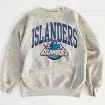 New York Islanders Logo 90S Stanley Cup Champions Ash Sweatshirt RM1037. Price: $41.99.