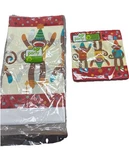 Sock Monkey Eco-friendly Paper Tablecloth Napkins Birthday Party Supplies Retro New. Price: $12.95.