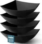 Posh Setting - Black Plastic Serving Bowls (32OZ 4 Pack) Square, Disposable, New. Price: $25.48.
