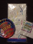 Another Great Birthday Party Supplies Lot Of 3 Table Coverplates Napkins Nos New. Price: $15.00.