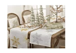 The Saro Snowflake Table Runner. Silver New. Price: $21.25.