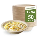 50 Count Harvest Pack Pfas Free 12OZ Round Paper Bowls Compostable Heavy-dut New. Price: $19.98.
