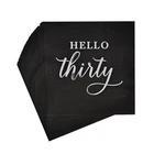 Black Silver 30TH Cocktail NAPKINS,40 Pcs Hello Thirty Birthday Annivers... New. Price: $20.34.