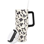 Jarthenaamcs Black Bow Tumbler With Lid And Straw 40OZ Ribbon Printed New. Price: $42.40.