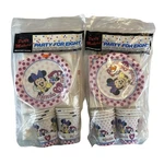 2 Vtg 80 Disney Minnie Mouse Birthday Party For Table Cover Plates Cups Kids New. Price: $34.99.