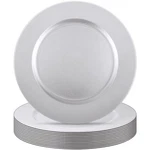 12 Pack Silver White Charger Plates 13 Inch Round Wedding Bulk Table Setting New. Price: $51.98.