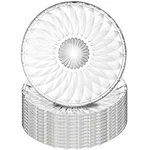 Hiceeden Set Of 12 Crystal Glass Salad Plate, 8 Inch Round Clear Dessert Plates New. Price: $43.51.
