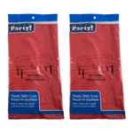 Party Disposable Red Rectangle Plastic Table Cover 54" X 108" Set Of 2 New. Price: $9.99.
