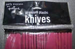 168 Pc Burgundy/wine Plastic Knives, Heavy Weight Cutlery Wedding Party Hallmark New. Price: $11.95.