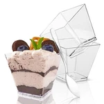 Legredic 50 Pack 3.5 Oz Square Dessert Cups With Spoons, Mini Plastic Parfait Ap New. Price: $20.25.