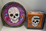 Artstyle Skulls And Webs 50 Paper Plates 120 Napkins Halloween Party Qty New Open. Price: $25.00.