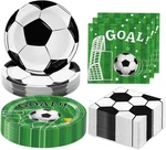 Linhaxm Soccer Plates And Napkins, Disposable Paper 9-INCH New. Price: $16.99.