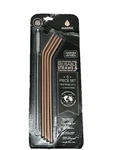 Manna Reusable Straws Pc Rose Gold 18/8 Stainless Steel Bent 10.5 Brush Set New. Price: $9.99.