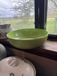 Gibson Green Bamboo Fiber Bowl Eco-friendly, Round, Adult Used. Price: $15.00.