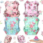 Mifoci 400 Pcs Square Floral Cupcake Liners Watercolor Flower Pan New. Price: $23.95.