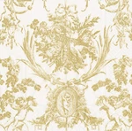 Caspari - Romantic Toile Gold Paper Cocktail Napkins New. Price: $5.99.