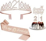 21ST Birthday Decorations For Her, Including Sash, Cake... New. Price: $23.09.