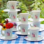 Talking Tables 24 X Pretty Vintage Floral Disposable Cups & Saucers Set For Wedd New. Price: $24.79.