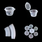 Plastic Souffle Cups,disposable Clear Leak Proof Sauce With Hinged Lid,us... New. Price: $17.08.