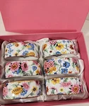 New Jennifer Napkin Rings Pink And White Chintz Set Of 6 Twos Company Floral Box. Price: $26.99.