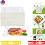 Durable 10" Square Plates 150 Pack, Tree-free Compostable, Perfect For Parties New. Price: $75.59.