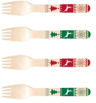 Perfect Stix Wooden Disposable Forks With Christmas Design. Pack Of 50 Count New. Price: $7.99.