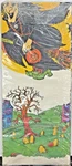 Vtg Hallmark Halloween Witch Paper Tablecloth Cover 60" X 102" Sealed New. Price: $5.00.