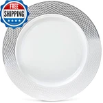 Occasions Finest Plastic Tableware 40 Pack Silver Charger Plates - 12 New. Price: $77.97.
