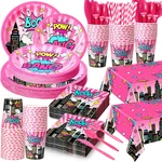 Potchen 452 Pcs Party Supplies Serve 50 Guests Paper Plates Napkins Cups New. Price: $56.67.