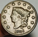 1826 Large Cent Coronet Head 1C Ungraded Choice Us Copper Coin CC29266. Price: $179.99.