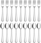 24 Pcs Silverware Set - Stainless Steel Forks And Spoons Home Kitchen New. Price: $28.00.