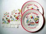 1960S "the Flintstones" Happy Birthday Paper Plates (2) And Napkins. Price: $28.00.