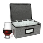 Hurzmoro Storage Box For Whisky GLASS,12 Whiskey Glasses Holder Organizer... New. Price: $37.93.