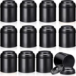 Meanplan 12 Pcs Tea Tin Canister With Airtight Double Lids Round 8 Oz, Black New. Price: $41.58.