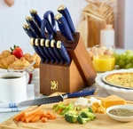 Sabatier 14 Piece Stainless Steel Forged Triple Rivet Knife Set Acacia Block New. Price: $155.00.