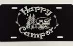 Happy Camper Diamond Etched Engraved License Plate Car Tag Camping Gift New. Price: $34.00.