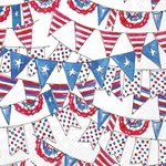 Boston International - Patriotic Pennant Flag Cocktail Napkins C000298 New. Price: $12.00.