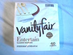 Sealed Pack Of 40 Vanity Fair 3 Ply White Dinner Napkins New. Price: $12.95.