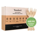 Ibambo 100% Bamboo - 600 Compostable Forks, Disposable Reusable New. Price: $69.97.