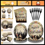 96PCS Spooky Rustic Alphabet Decor, Scary Plates & Napkins, Kids Birthday Party New. Price: $39.99.