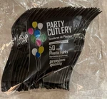 Lot 3 Pkg (150) Premium Quality Heavy Duty Plastic Disposable Black Forks Nip New. Price: $24.99.