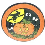 Vtg Halloween Paper Plates Amscan 8 Witch Moon Jack Lantern Round 9 Inch Nos New. Price: $9.97.