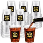 60 Pack 50TH Anniversary Cup 12 Oz Black Gold Happy Disposable Clear Pla... New. Price: $25.04.