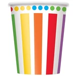 Unique Rainbow Birthday 9OZ Paper Cups 8 Count Elegant Vibrant Design Premium New. Price: $12.63.