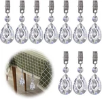 Glarks Tablecloth Weights Set, 10PCS Metal Clip Crystal Longan, Clear New. Price: $16.04.
