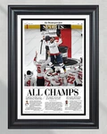 2018 Washington Capitals "all Champs" Stanley Cup Champions Framed Front Page New. Price: $54.99.