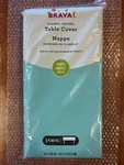 Brava Flannel Backed Peva Table Cover Rectangle 54X108 In. Aqua/teal Nip New. Price: $10.00.