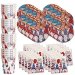 Fourth Of July Paper Plates And Napkins - Patriotic Gnomes Party Supplies A... New. Price: $20.85.