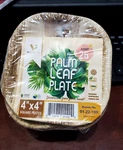 25 Count Palm Leaf Plate 4"X4" Square Verterra Nip New. Price: $5.99.